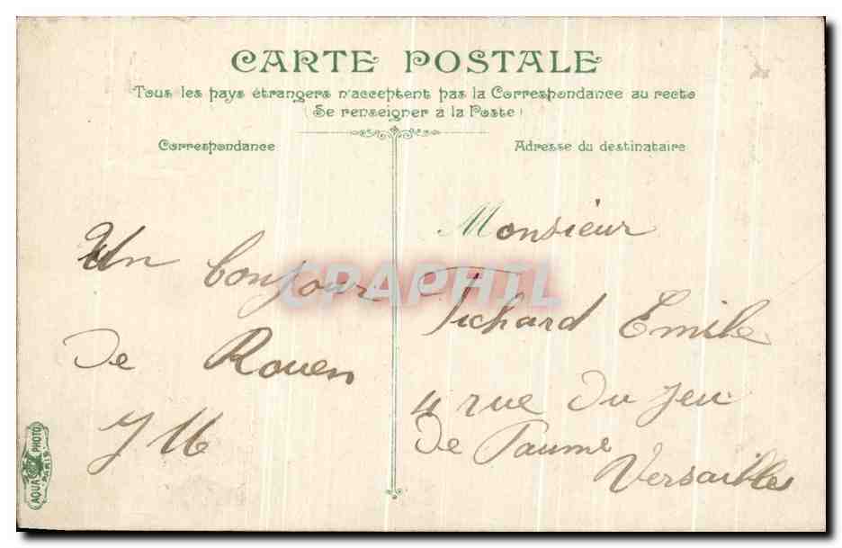 CPA Rouen La rue Jeanne d'Arc JM Hirondelle — Verso