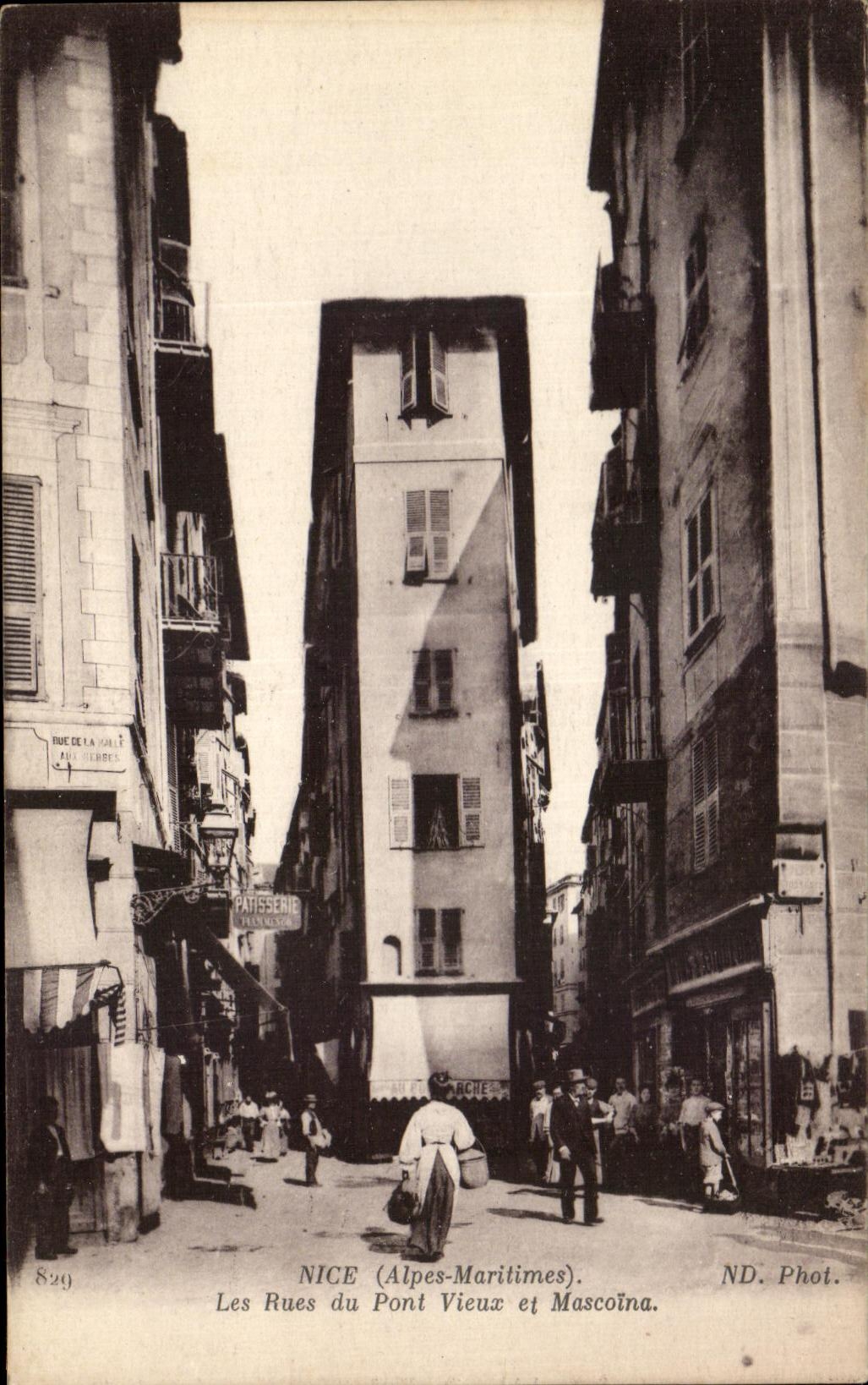 CPA Nice Les Rues de Pont Vieux et Mascoina