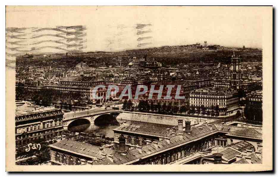 CPA Paris Vue Panoramaique prise de Notre Dame