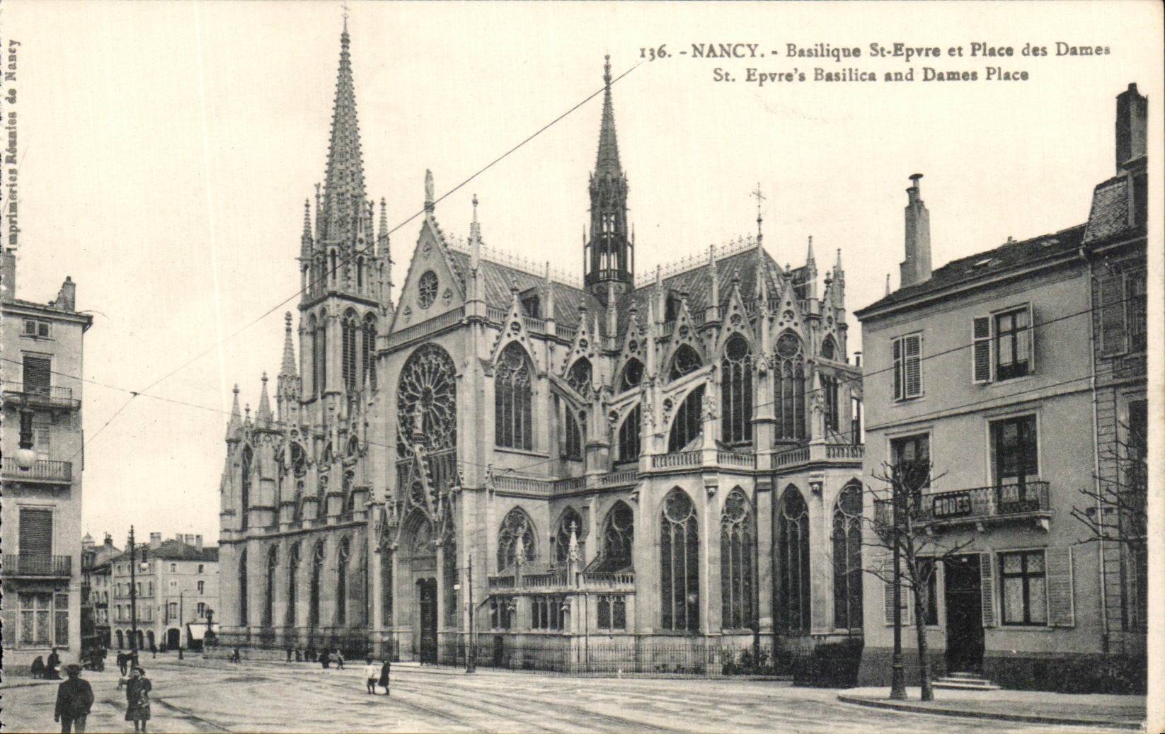 CPA Nancy Basilique St Epvre Et Place Des Dames