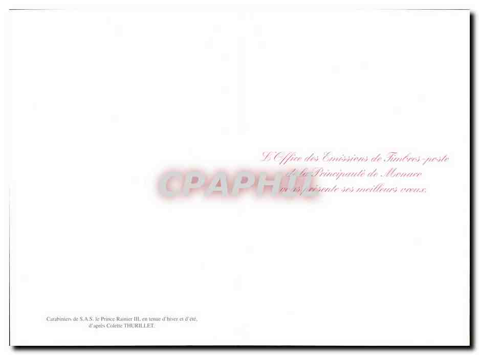 CPM Monaco Soldats Militaria — Verso