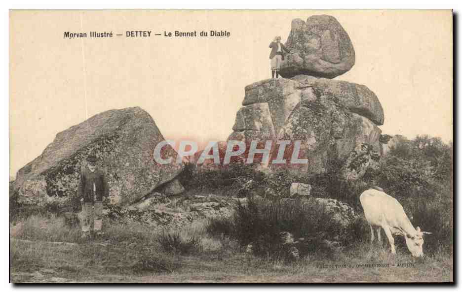 CPA Morvan Illustre Dettey Le Bonnet Du Diable Vache 