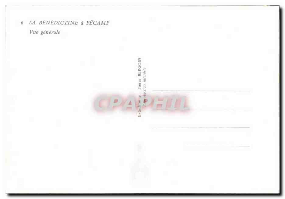CPM La Benedictine A Fecamp Vue Generale — Rückseite