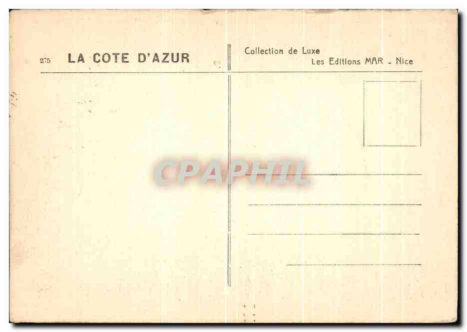CPA Cannes Echappee Sur La Ville — Rückseite