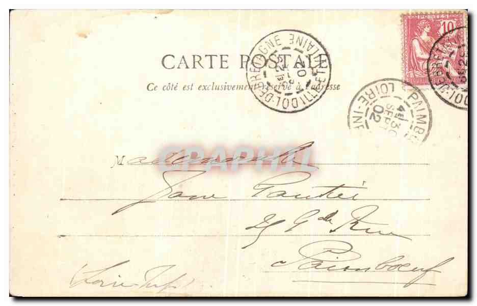 CPA Dol La Cathedrale Cote Quest — Verso