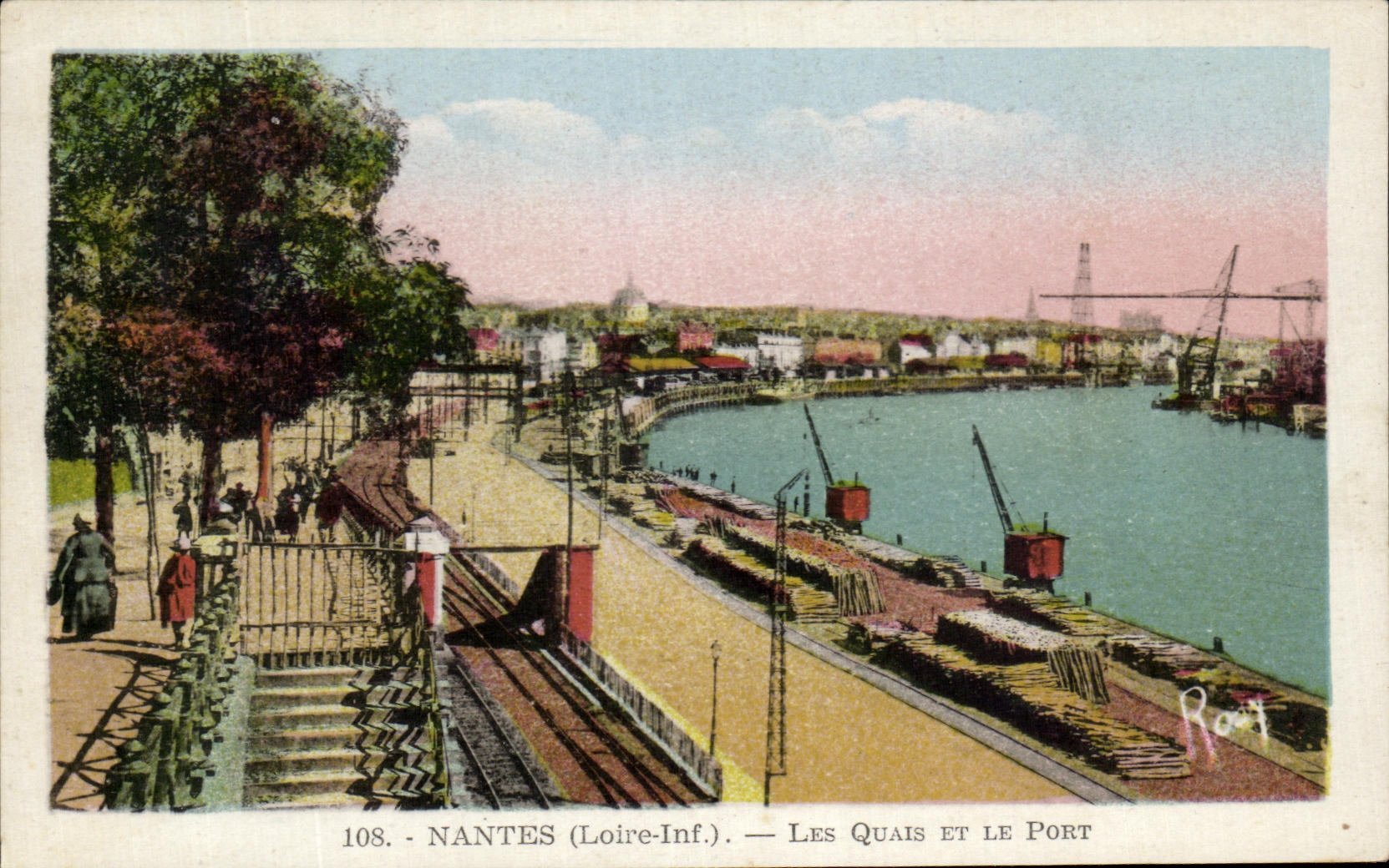 CPA Nantes Les quais et le port Transbordeur