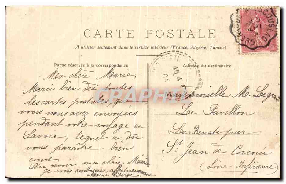 CPA Guerande La Tour Ste Anne — Rückseite