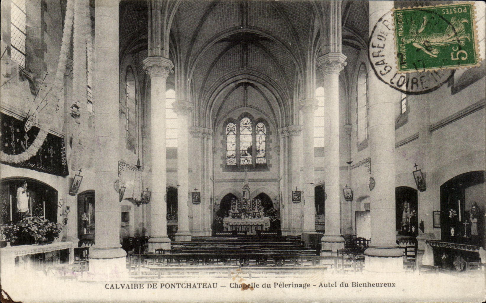 CPA Calvaire de Pontchateau Chapelle du Peterinage Autel du Bicuuhureux