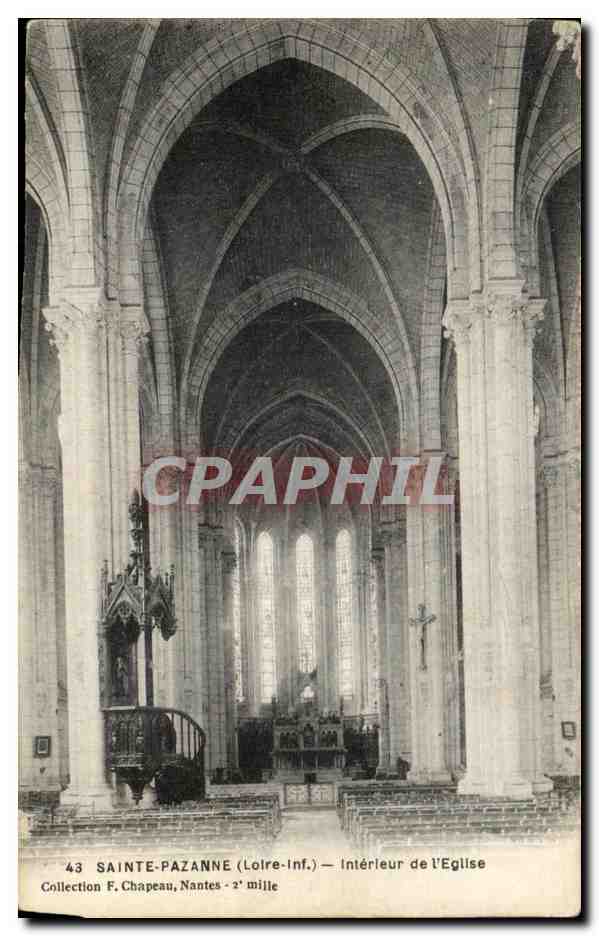 CPA Sainte Pazanne Interieur de l'Eglise