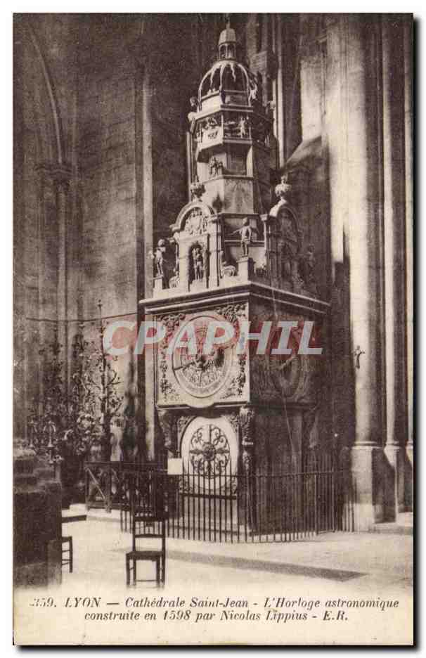 LYON — Kathedrale Saint-Jean — Die astronomische Uhr — E.R.