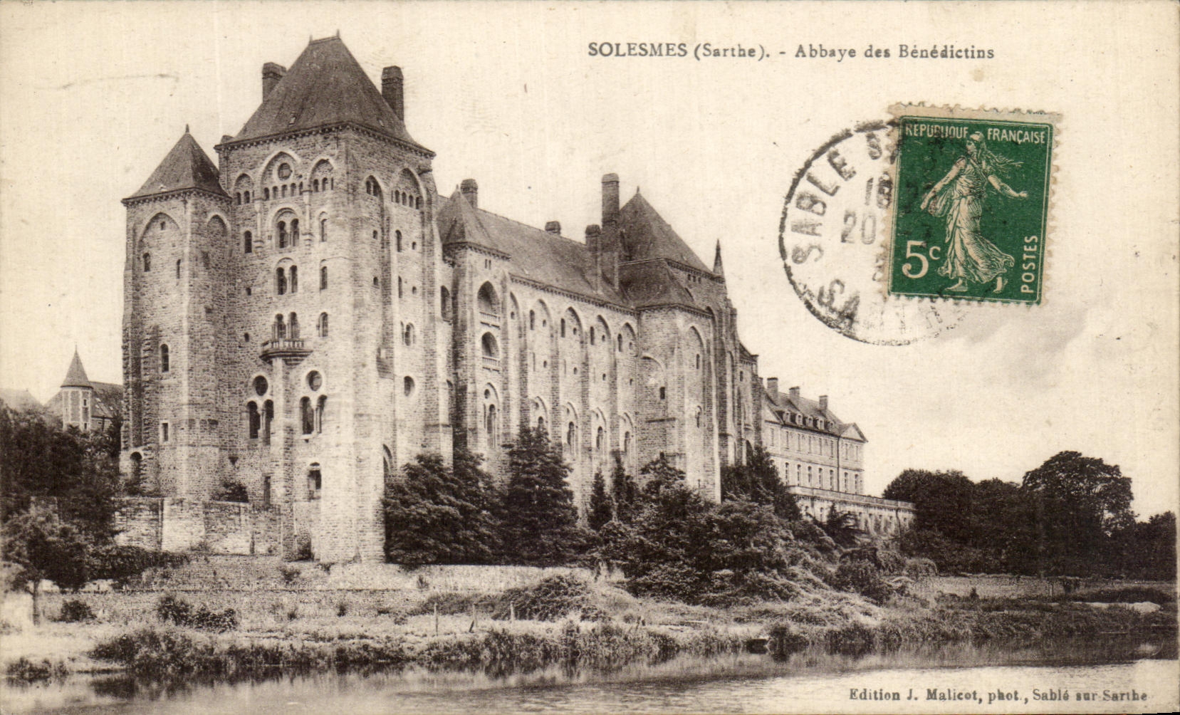 CPA Solesmes Abbaye des Benedictions