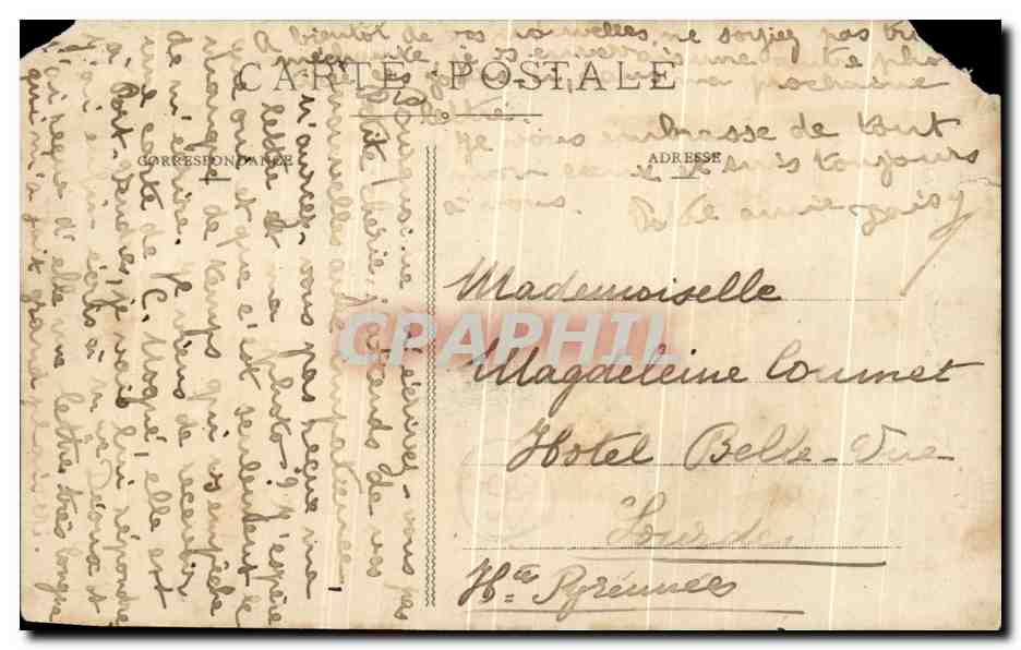 CPA Pyrenees Orientales Environs D'Amelie les Bains Vieux Pont de Palalda — Verso