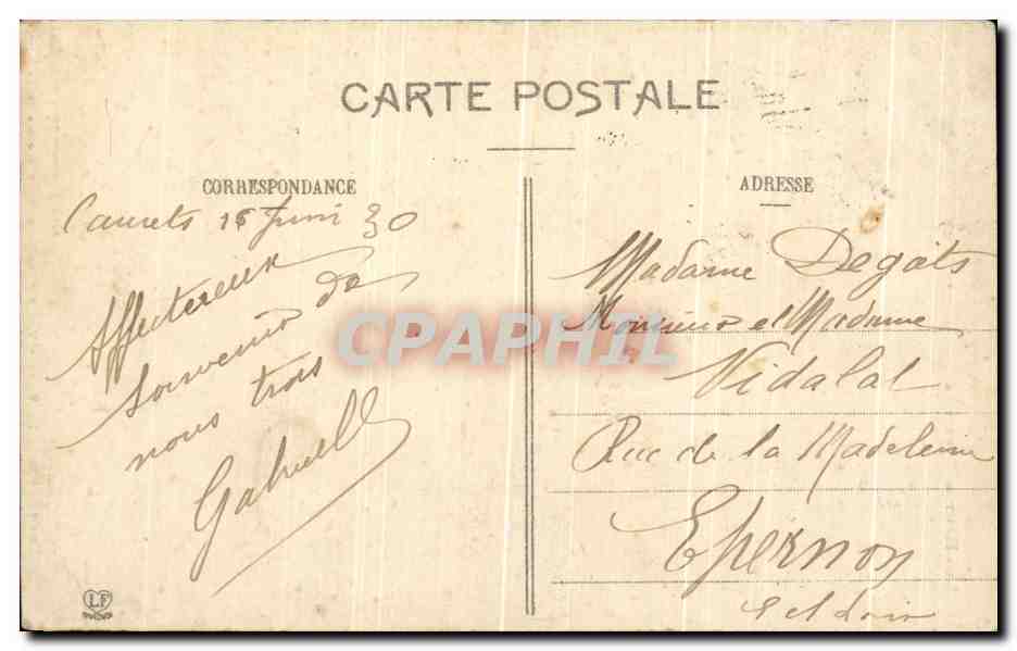 CPA Les Hautes Pyrenees Cauterets La Ville Val De Cambasque et Monne  — Verso