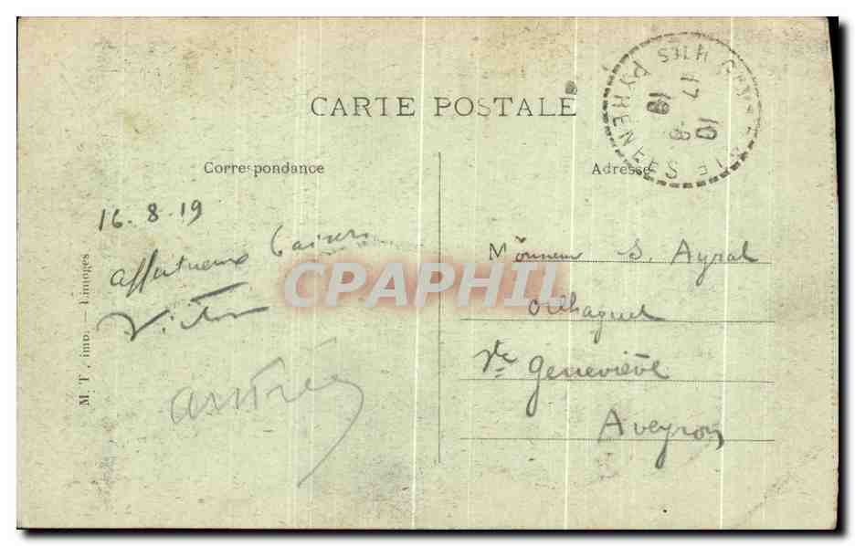CPA Les Pyrenees Gavarnie Le Pic Menet le pain de Sucre — Verso