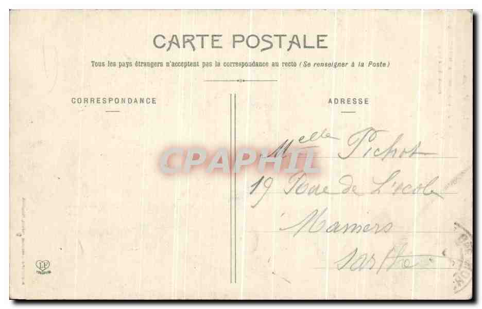 CPA Les Pyrenees Cascade De Montauban Luchon — Verso