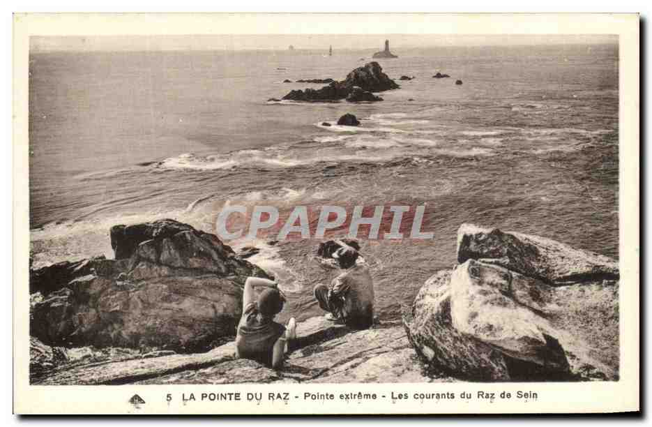 CPA la Pointe Du Raz Pointe extreme Les Courants du Raz de sein
