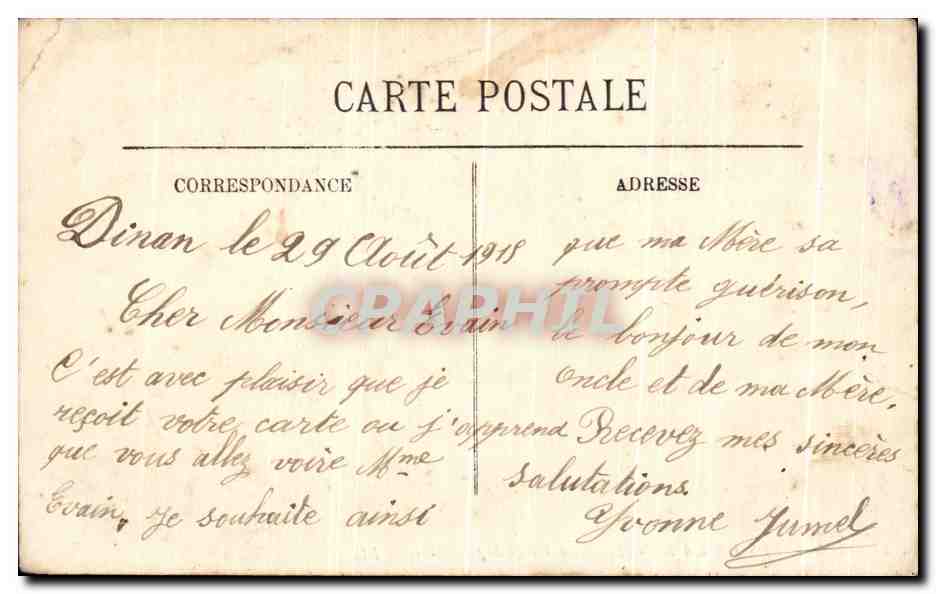 Les Bords de la Rance — La Vierge de Grinfollet — LL. — n°27 — Verso