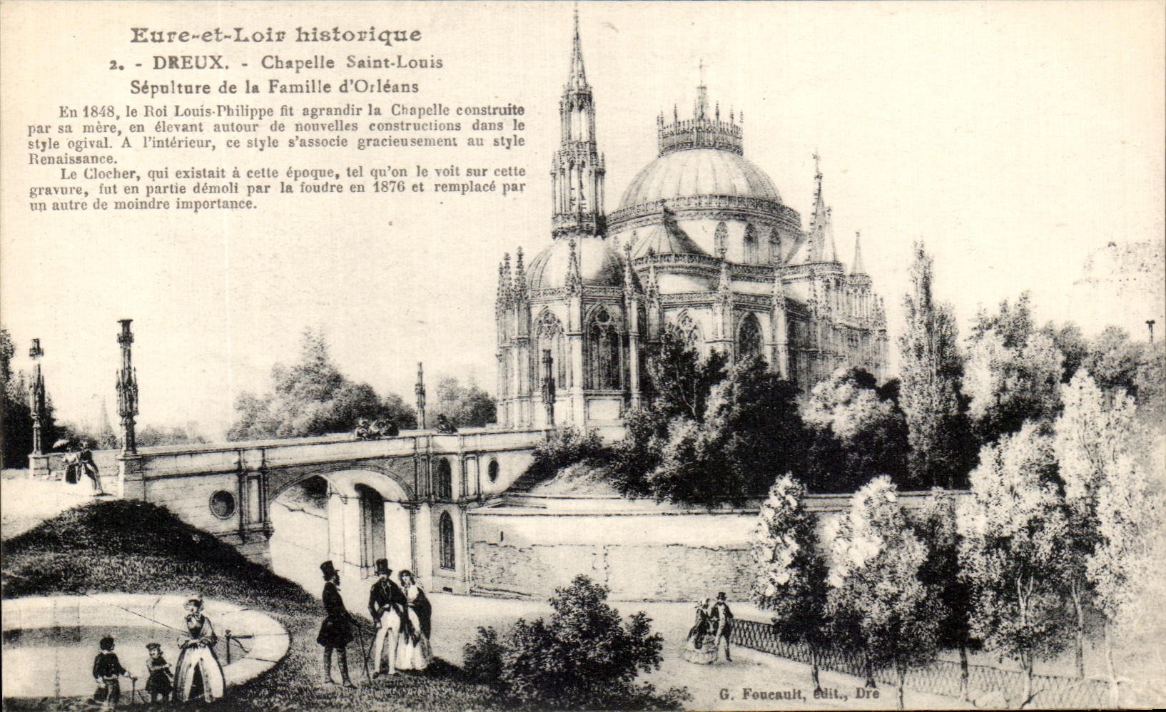 Dreux - Chapelle Saint-Louis — Eure-et-Loir historique — G. Foncault, Edit., Dreux