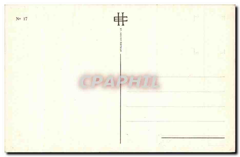 Vitrail de la cathédrale de Chartres — scène religieuse — Éditeur ET MOUVET BERTHEIN, n° 17 — Reverso