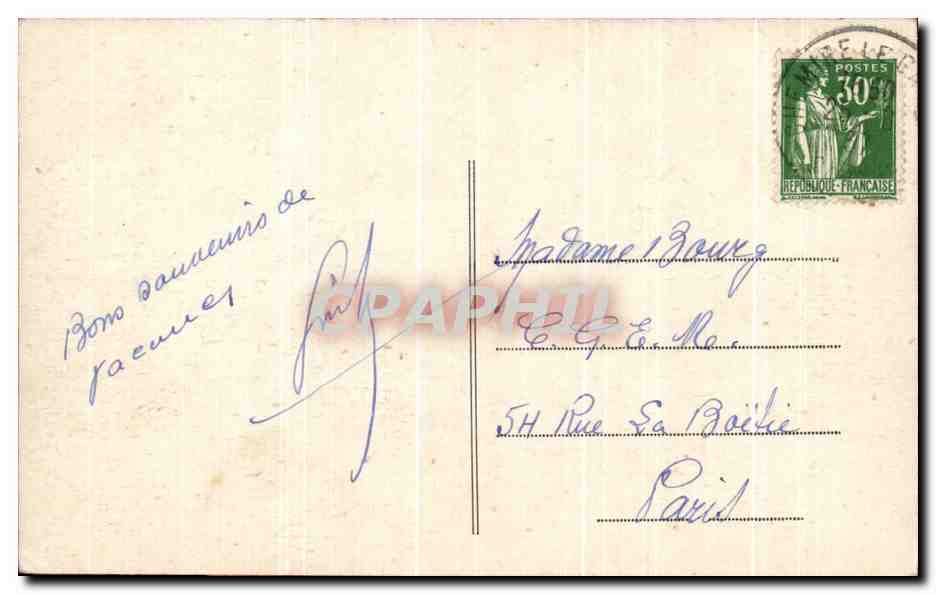 CPA Le Suze Barrage sur La Sarthe — Rückseite