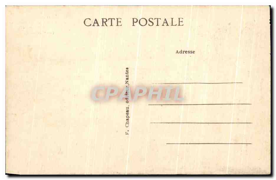 CPA Nantes Chateau des Ducs de Brelagne Le Grand Logis — Rückseite