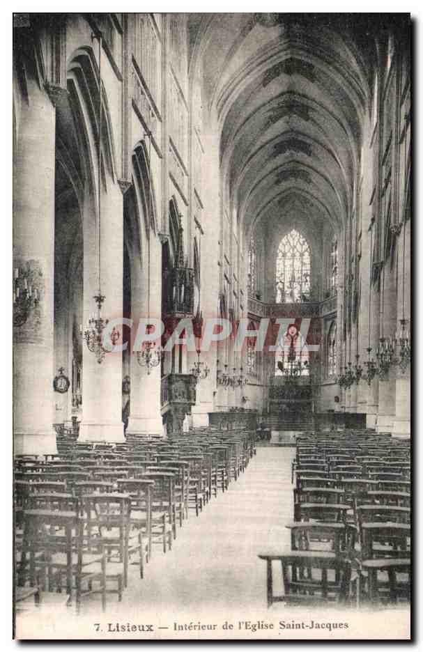 CPA Lisieux Interieur de l'Eglise Saint Jacques