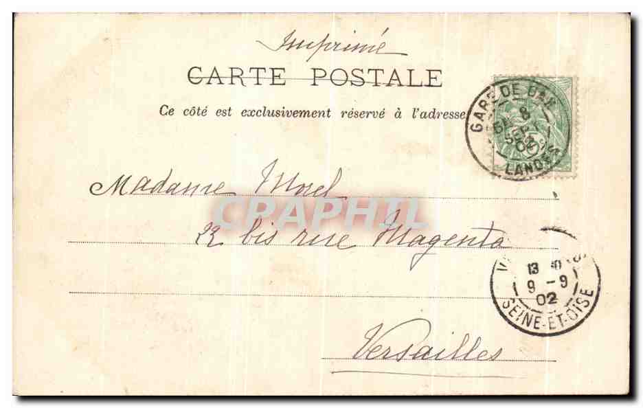 CPA Dax Berceau De Saint Vincent De Paul Chapelle De l'Etablissement — Rückseite