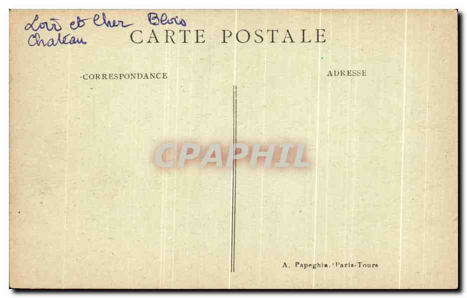CPA Blois Le Chateau Galerie Aile Francois1er — Verso