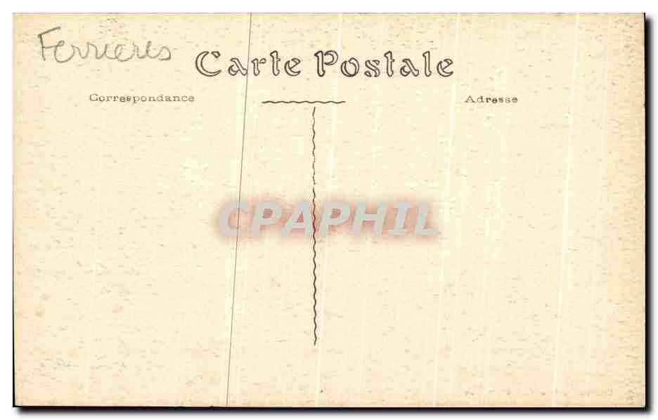 CPA Ferrieres En Gatinais Eglise St Pierre Fondee en 499 par Clovis roi de France  — Rückseite