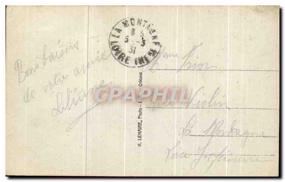 CPA Orleans La Cathedrale en 1855 — Verso