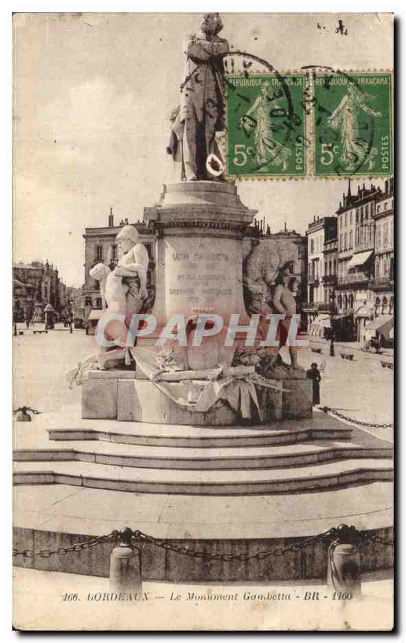 CPA Bordeaux Le Monument Gambetta