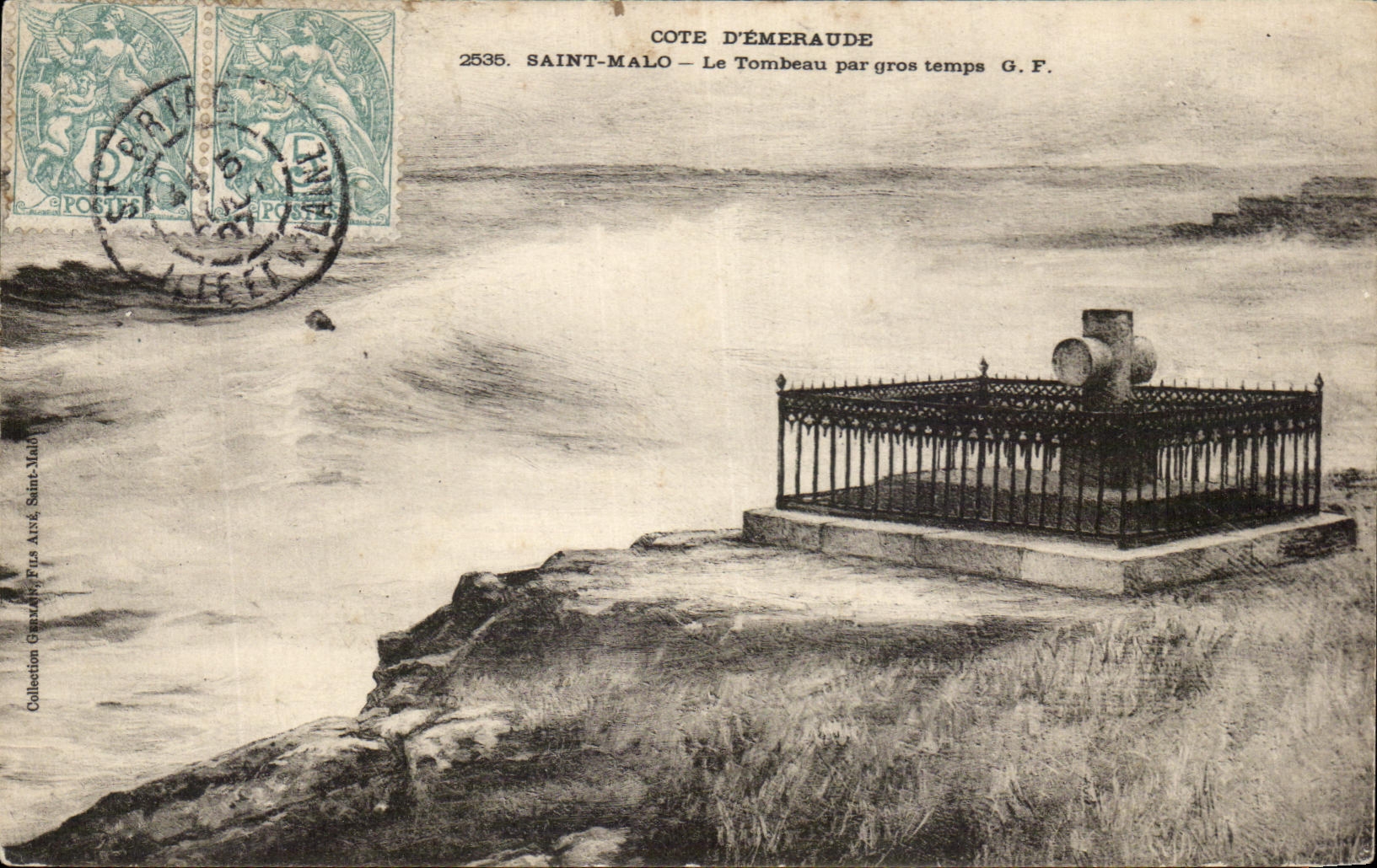 Côte d'Émeraude — Le Tombeau par gros temps — G.F. — n°2535