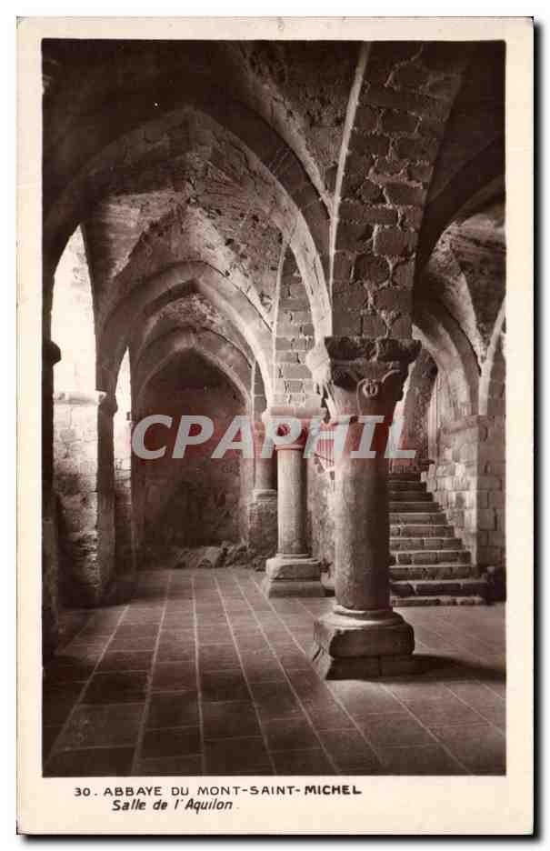 CPA Abbaye Du Mont Saint Michel Salle de l'Aquilon