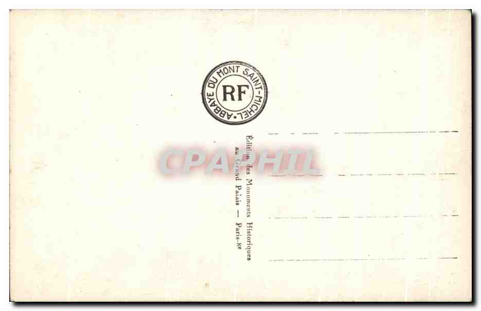 CPA Abbaye Du Mont Saint Michel Salle de l'Aquilon — Rückseite