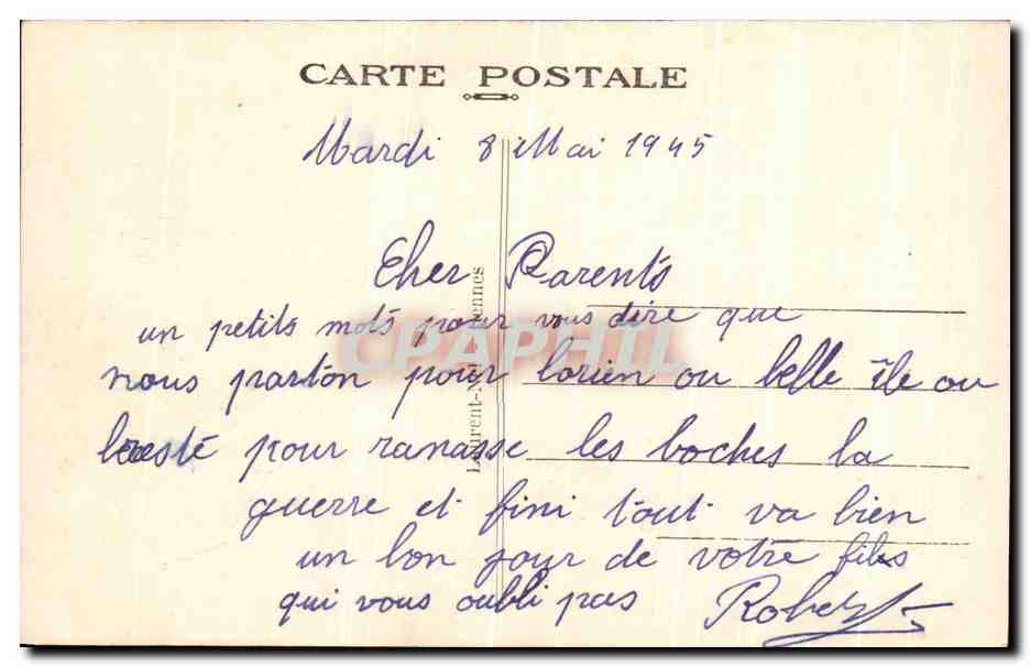 CPA Rennes Palais de Justice Salle des pas Perdus — Rückseite