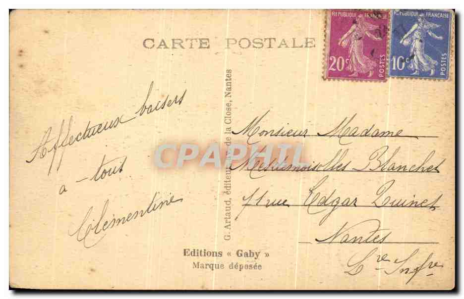 CPA Carhaix Ker Ahes l'Egluse St Tremeur — Rückseite