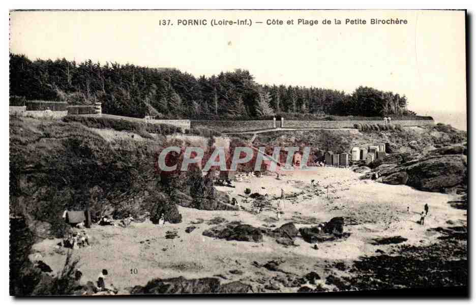 CPA Pornic Cote Et Plage De La Petite Birochere