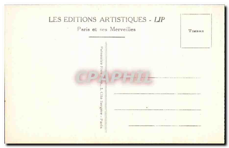 CPA Paris L'arc De Triomphe Qui abrite La Tomphe du Soldat inconnu — Rückseite