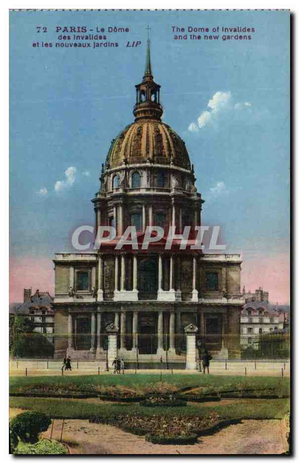 CPA Paris Le Dome Des Invalides Et Les Nouveaux Jardins