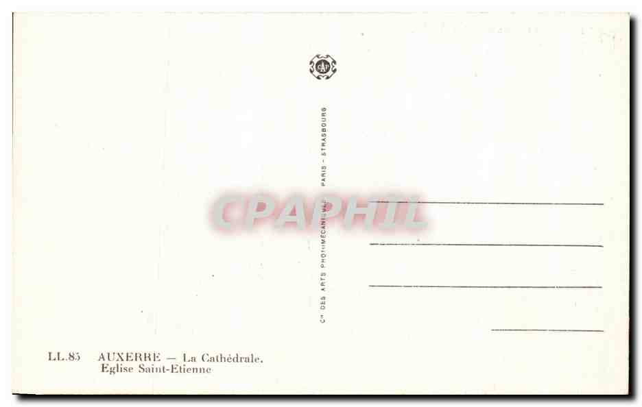 CPA Auxerre La Cathedrale Eglise Saint Etitennt — Verso
