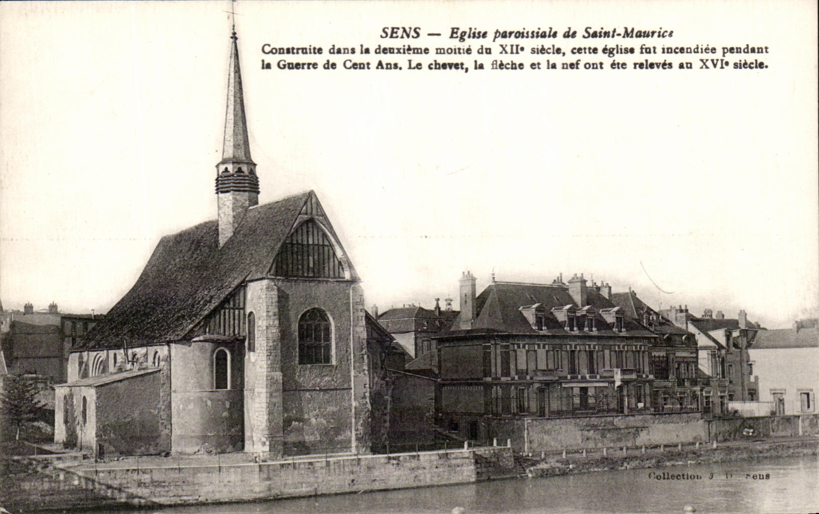 CPA Sens Eglise paroissiale de Saint Maurice construite dans la deuxieme moitie du