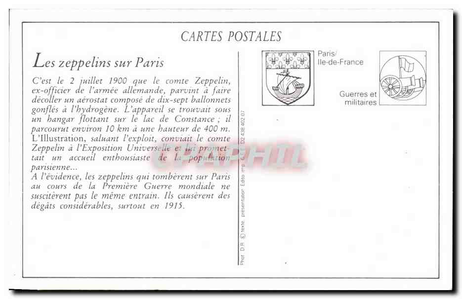 Les Zeppelins sur Paris — Crimes odieux des pirates boches — Visé, Paris — Rückseite