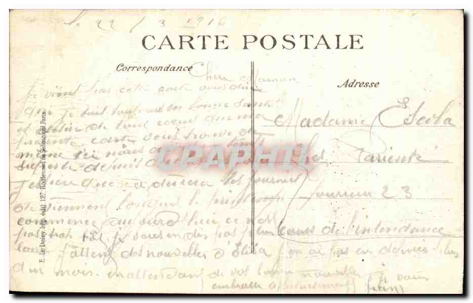 CPA Les Zeppelins Sur Paris Crimes Odieux Des Pirates Boches — Rückseite