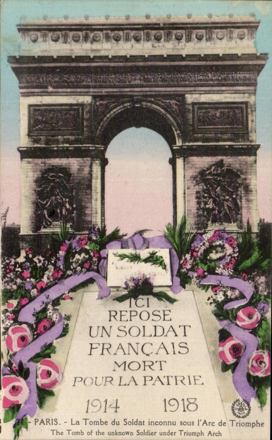 CPA Paris Le Tombe Du Soldat Inconnu Sous l'Arc De Triomphe