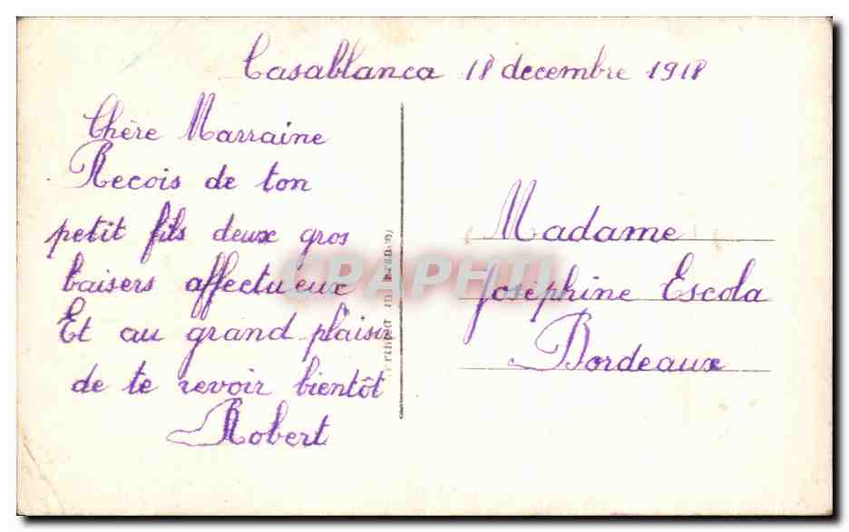 CPA Fantaisie Enfant Heureux Noel — Rückseite