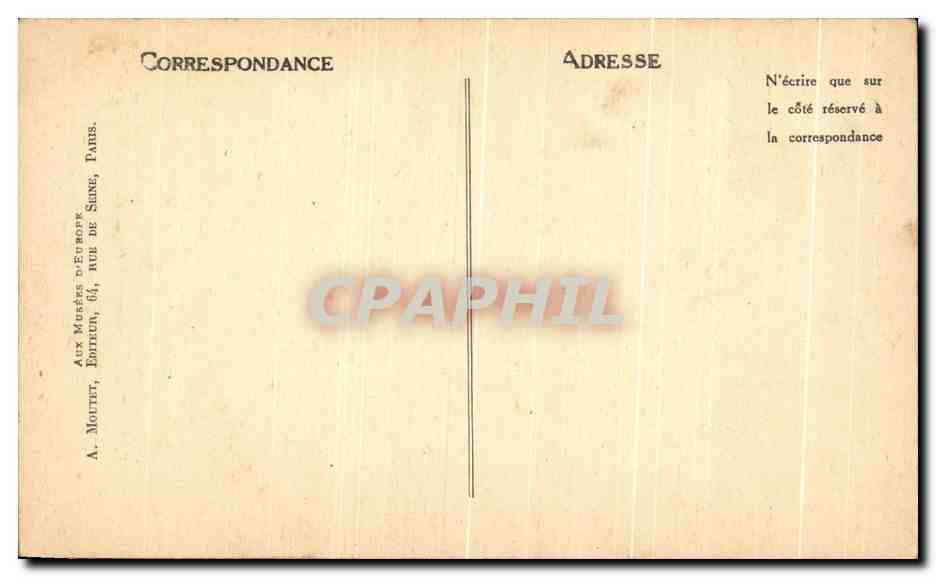 CPA Florence Galerie Antique Et Moderne Angelico La Fuite En Egypte — Rückseite