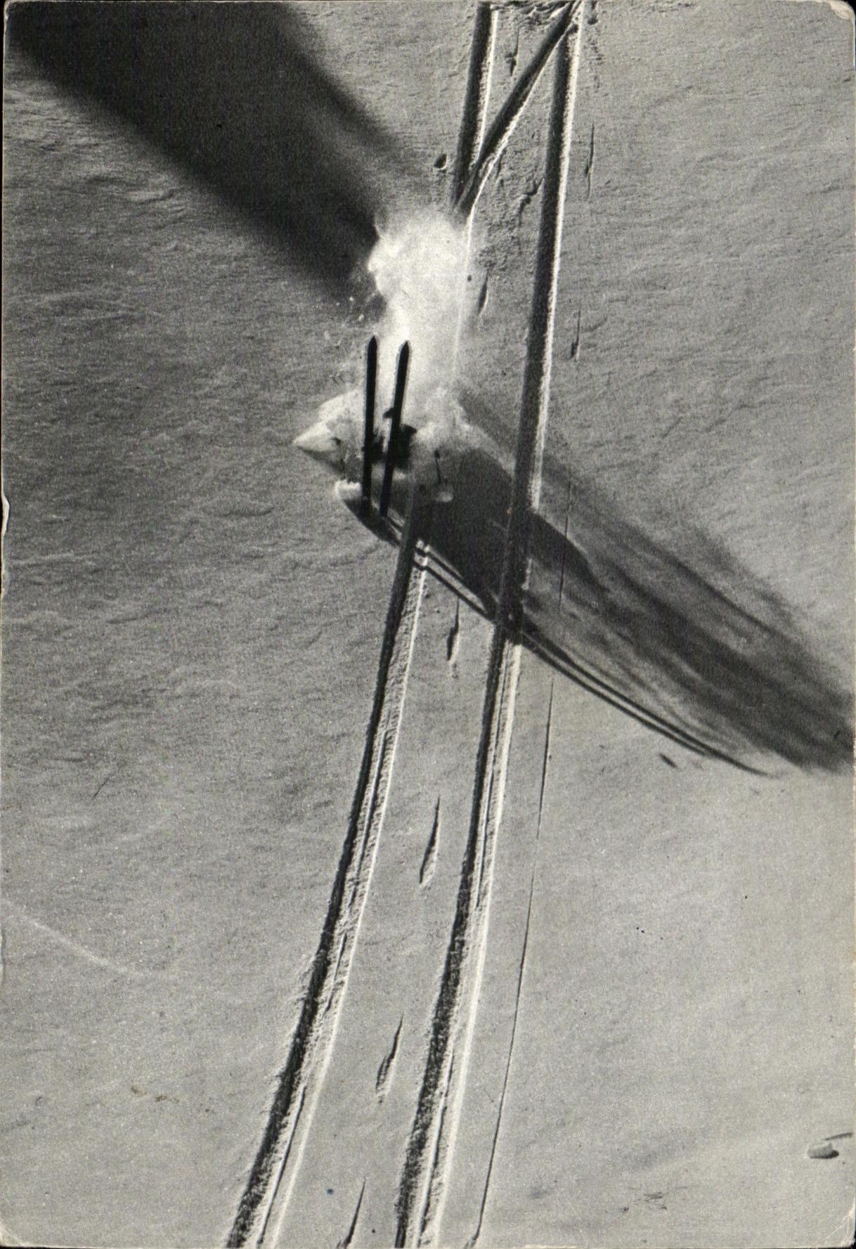Semi-Modern Postcard Ski