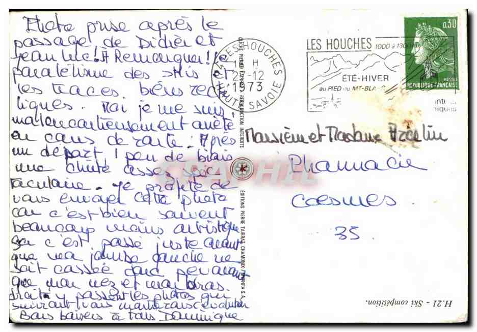 Semi-Modern Postcard Ski — Back
