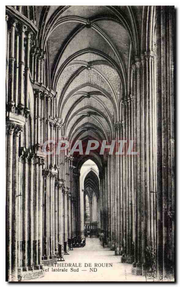 CPA Rouen Cathedrale de Rouen Nef laterale Sud