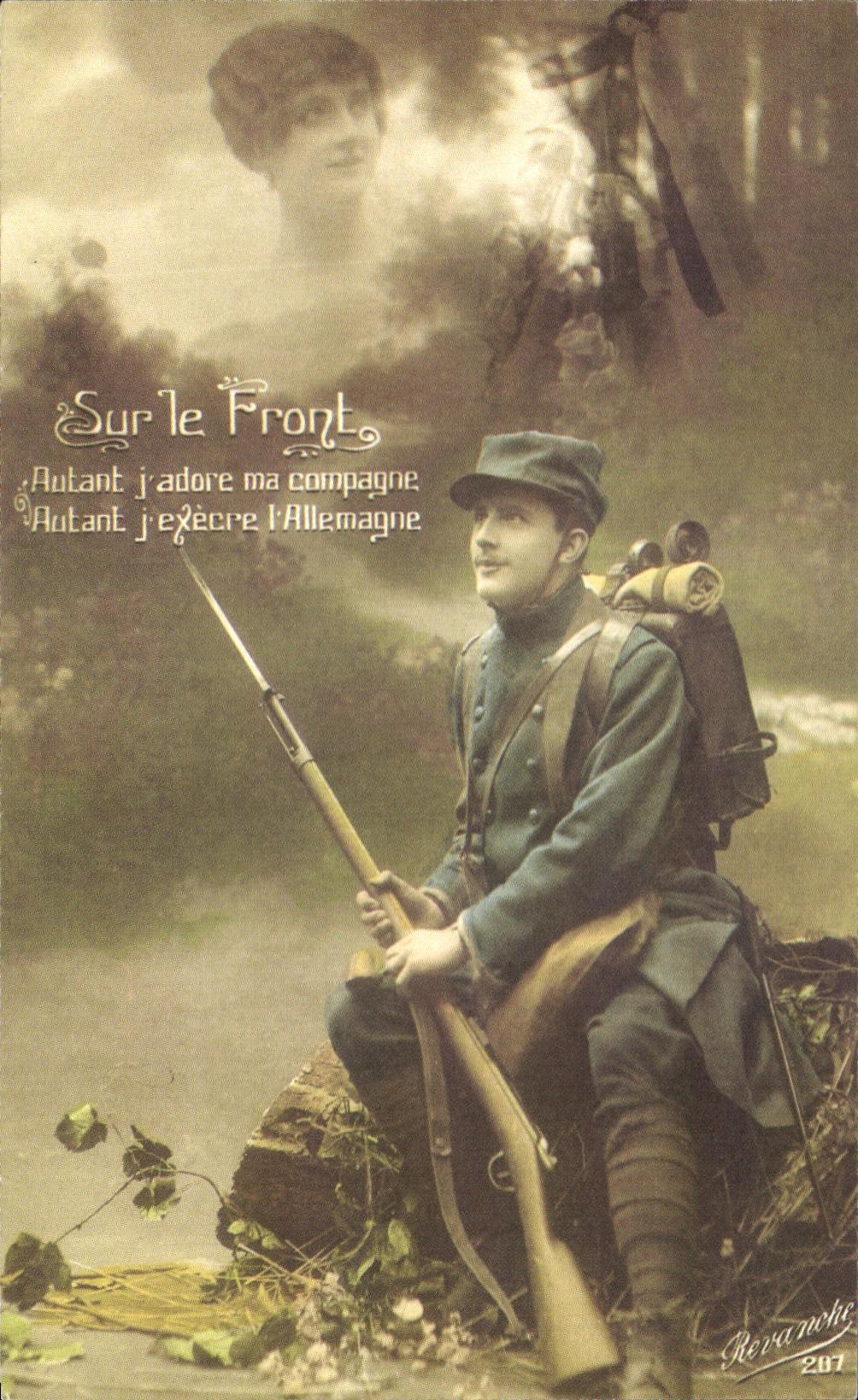 CPA Sur le Front Autant j'dore ma compagne Militaria